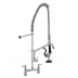 Kitchen Sink Mixer - Pre Rinse Faucet Commercial Pull Down Brass Double Handles Pre Rinse Faucet